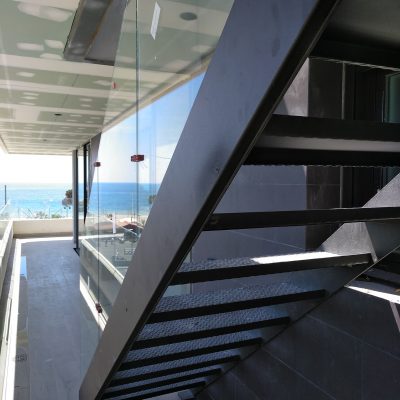 Escalera Habitare exterior para vidrio